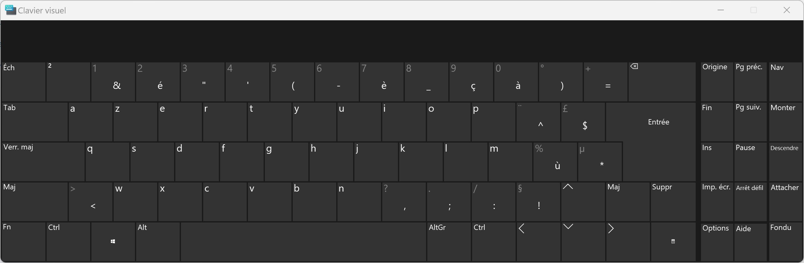 clavier virtuel de Windows... Pardon je sais pas réduire la taille d'une image avec MarkDown :'( 