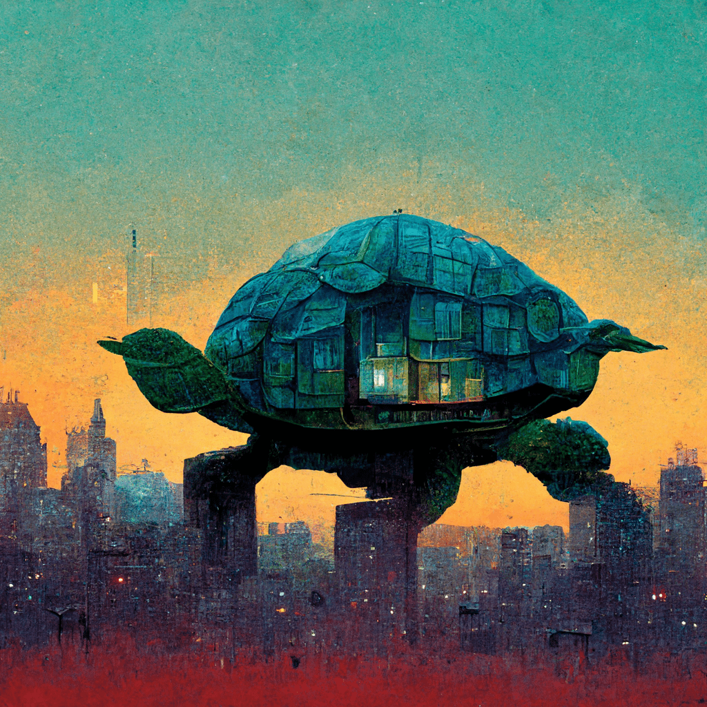 a-turtle-in-a-modern-city